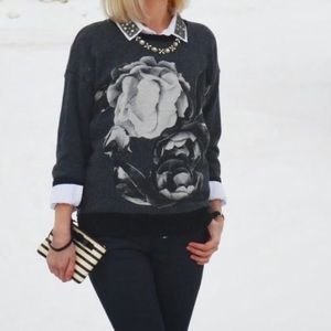 J Crew Exploding Floral Sweatshirt